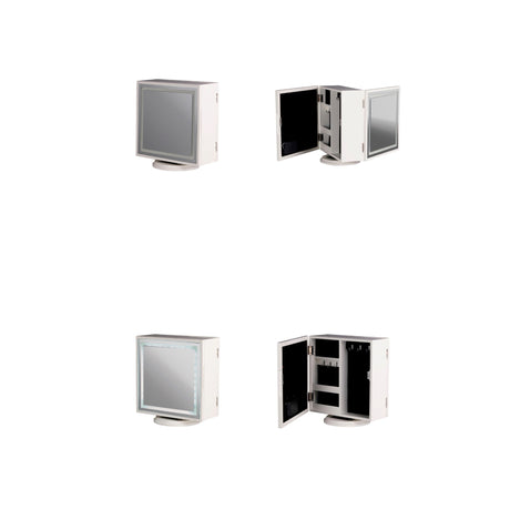 regalo italiano regalo italiano specchio portagioie con led in mdf 30 x 18 x 33 cm organizer gioielli con specchio ean 8021785733855