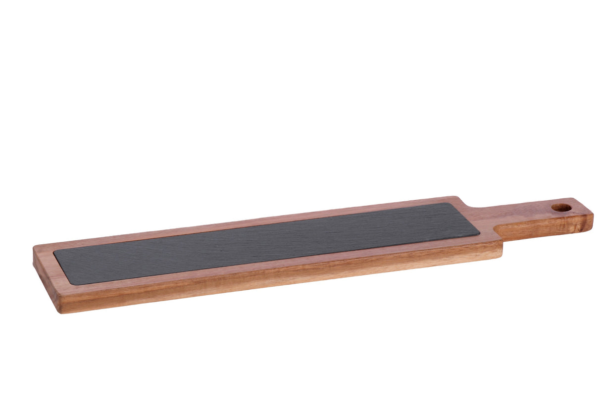 regalo italiano regalo italiano tagliere ardesia e legno di acacia 54 x 13 cm ean 8021785832008