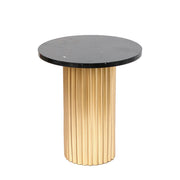 Ad Trend Beistelltisch Eisen und Keramik Schwarz D 36 cm H 40 cm – Moderner Design Beistelltisch Wohndekor