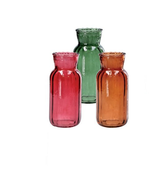 regalo italiano regalo italiano vaso in vetro josh d 6 cm h 14 cm 3 colori assortiti bomboniera elegante 1 pz ean 8057586208025