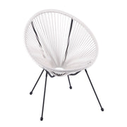 Ad Trend Außenstuhl Weiß Flechtwerk 68×62 H 82 cm