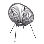 Ad Trend Gartenstuhl Grau Geflecht 68×62 H 82 cm