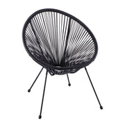 Ad Trend Außenstuhl Schwarz Flechtwerk 68×62 H 82 cm