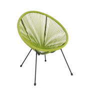 Ad Trend Outdoor-Stuhl Grün Flechtwerk 68×62 H 82 cm