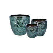 Ad Trend Set 3 Cachepot Keramik Grün H 23–29-35 cm
