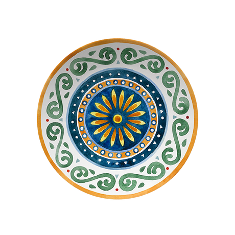 saturnia saturnia collezione capri piatto portata d 28 cm h 38 cm porcellana napoli decorata ean 8003342035794