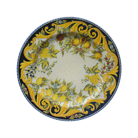 saturnia saturnia collezione tuscany piatto portata rotondo d 31 cm h 2 cm porcellana ischia decorata ean 8003342032519