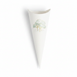 Cono confettata Scotton intrecci verde stampa a caldo cartoncino 19 cm, set 10 pz. Matrimoni e cerimonie eleganti. CONF 10 PZ EAN 8007402372058