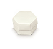 Scotton Sechseck-Box mit Trennwand 60 x 40 mm Weiß 10 Stück