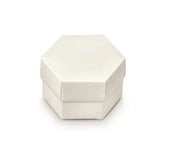 Scotton Sechseckbox mit Trennwand 80 x 55 mm Weiß 10 Stk