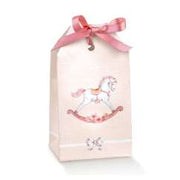 Scotton Geschenk-Box Tag 55 x 35 x 100 mm Pferdchen Rosa 10er-Set
