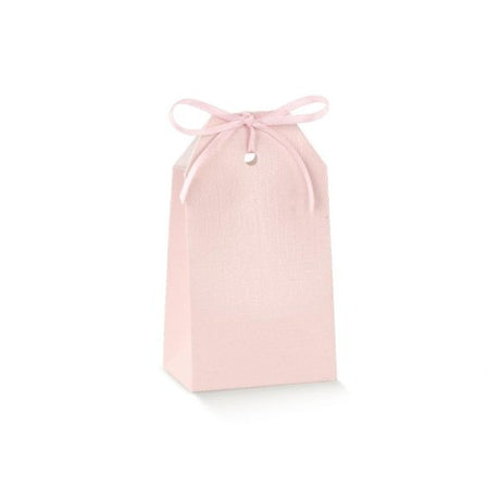 Scatolina tag Scotton fibra rosa 5,5×3,5×10cm conf. 10 pz. Bomboniera e packaging regalo per cerimonie eleganti. ean 8007402365975
