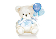 Scotton Konfektschachtel 60 x 45 x 110 mm Baby Bärchen Blau Ballons 10 Stk.