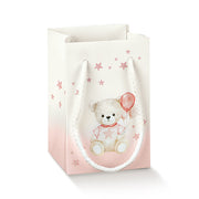 Scotton Shopper Papiertüte Baby Teddybär 90 x 90 x 140 mm Rosa 10 Stk