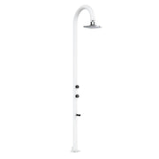 SINED Luna Alu Weiß Led Dusche aus Aluminium Doppelwasseranschluss Mit Regenduschkopf Iswitch Led Weiß
