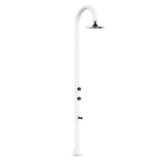 SINED Luna Alu Weiß Sensor Dusche aus Aluminium Doppelwasseranschluss Regenduschkopf Iswitch Led Grau