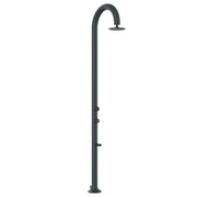 SINED Luna Alu Grau Dusche Aus Aluminium Doppelter Wasseranschluss Regenduschkopf Iswitch und Thermometer Grau