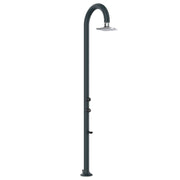 SINED Luna Alu Grau Led Dusche aus Aluminium mit doppeltem Wasseranschluss und Duschkopf Iswitch Led Grau