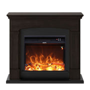 SINED Mpc Camino Siena Caminetto Da Terra Con Bruciatore Da 1500w Reale Effetto Fiamma Led Wenge