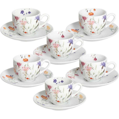 tognana tognana servizio 6 tazze caffe atollo flora 100 cc porcellana multicolor ean 8056444395945