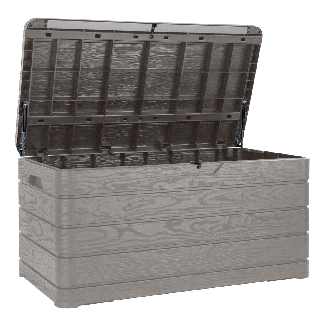 toomax toomax baule multiuso dolomiti 500 effetto legno contenitore in plastica resistente uv con pistoni pneumatici ean 8009371018739
