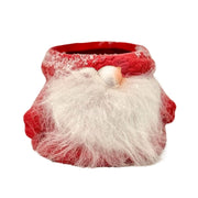 Vimin Box Vase Gartenzwerg mit Armen und Bart D 7 cm L 11 cm L 10 cm Rot
