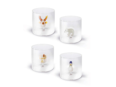 wd lifestyle wd lifestyle bicchiere in vetro borosilocato figure natalizie ass 250 ml 1 pz ean 8053300572649