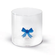 WD LifeStyle Borosilicatglas 250 ml mit blauem Schleifen-Dekor