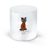 wd lifestyle wd lifestyle bicchiere vetro borosilicato cc 250 ml decoro gatto siamese ean 8053300577286