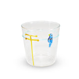 wd lifestyle wd lifestyle bicchiere vetro borosilicato cc 250 ml decoro uccellino ean 8055035685199