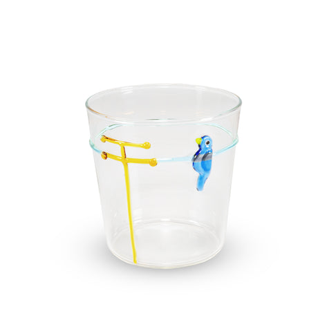 wd lifestyle wd lifestyle bicchiere vetro borosilicato cc 250 ml decoro uccellino ean 8055035685199