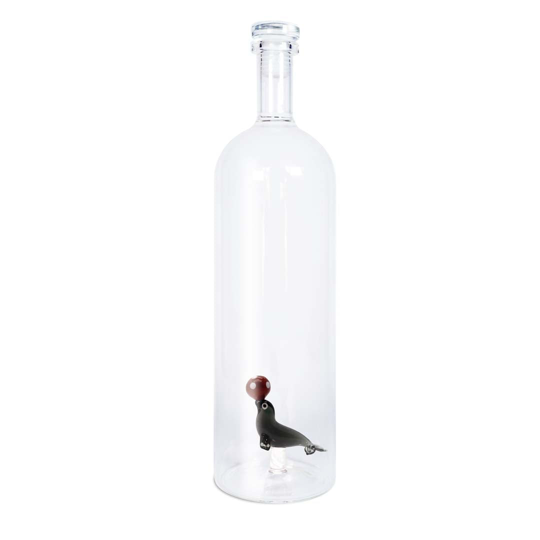 wd lifestyle wd lifestyle bottiglia vetro con tappo cc 12 lt decoro foca ean 8053300576081
