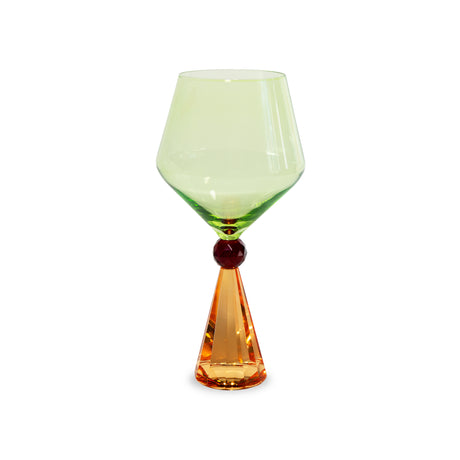wd lifestyle wd lifestyle calice per gin tonic in verto base effetto diamante arancione verde ean 8055035684000