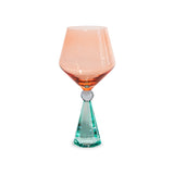 wd lifestyle wd lifestyle calice per gin tonic in verto base effetto diamante azzurro pesca ean 8055035683997