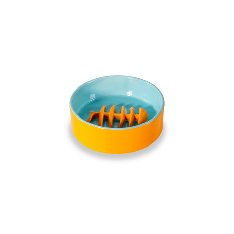 wd lifestyle wd lifestyle ciotola lisca di pesce d 12 cm arancione azzurro ean 8055035683027