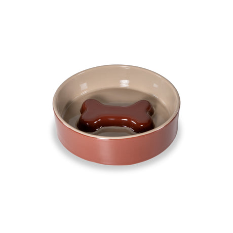 wd lifestyle wd lifestyle ciotola osso dog d 16 cm marrone beige ean 8055035683072