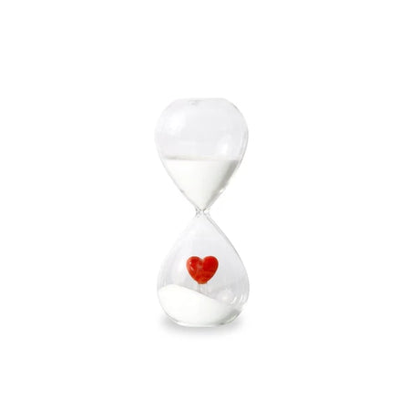 wd lifestyle wd lifestyle clessidra in vetro borosilicato con decoro interno cuore bianco rosa ean 8055035681351