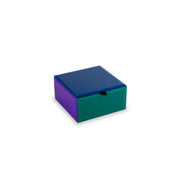 WD LifeStyle Cofanetto in Vetro 11,5 x 11,5 x 5,7 Cm Blu Viola Verde