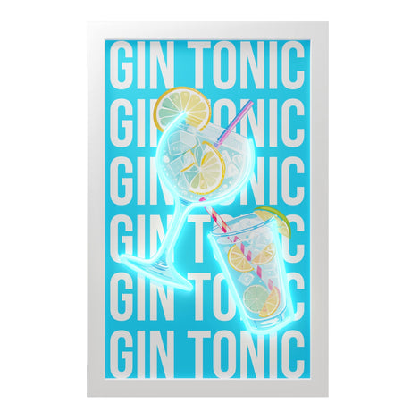 wd lifestyle wd lifestyle cornice con inserti luminosi decoro gin tonic 30 x 50 cm multicolor ean 8055035681764