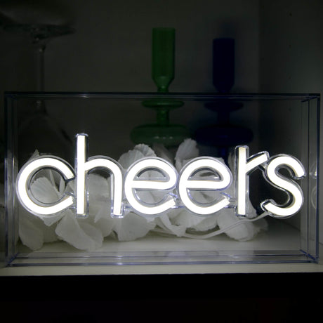 wd lifestyle wd lifestyle insegna neon con cornice in plexiglass 23 x 13 cm decoro cheers ean 8053300576395
