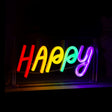wd lifestyle wd lifestyle insegna neon con cornice in plexiglass 23 x 13 cm decoro happy ean 8053300576418