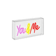 wd lifestyle wd lifestyle insegna neon con cornice in plexiglass 30 x 15 cm decoro you me ean 8053300579396