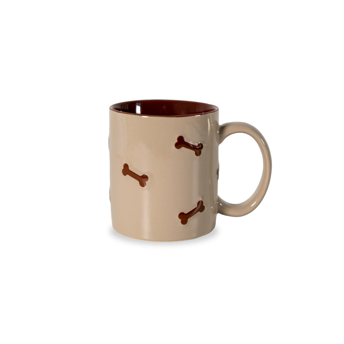 wd lifestyle wd lifestyle tazza in stoneware decoro osso marrone ean 8055035683201