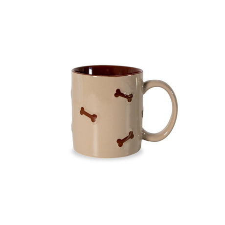 wd lifestyle wd lifestyle tazza in stoneware decoro osso marrone ean 8055035683201