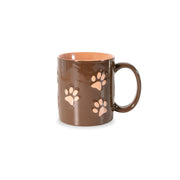 WD LifeStyle Tasse aus Steingut mit Pfotenmuster Beige