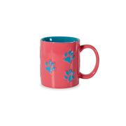 WD LifeStyle Tasse aus Steingut mit Pfotenmotiv Blau