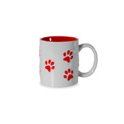 WD LifeStyle Tasse aus Steinzeug mit rotem Pfotenmotiv