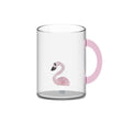 wd lifestyle wd lifestyle tazza vetro borosilicato cc 420 ml decoro fenicottero ean 8055035681429