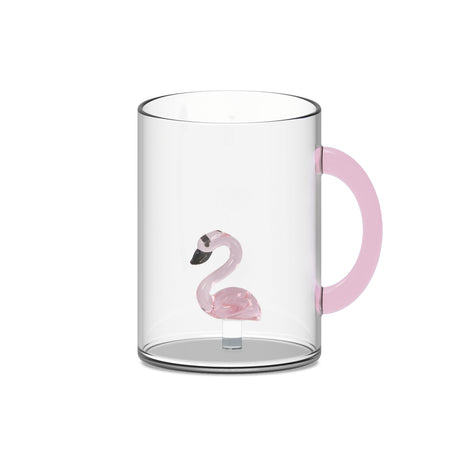 wd lifestyle wd lifestyle tazza vetro borosilicato cc 420 ml decoro fenicottero ean 8055035681429
