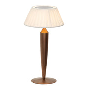 Zafferano Flaminia Tragbare LED-Tischleuchte mit Touch-Dimmer Bronze